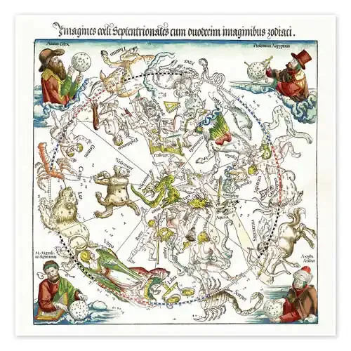 Mapa del cielo del norte de Albrecht Dürer Master Collection
