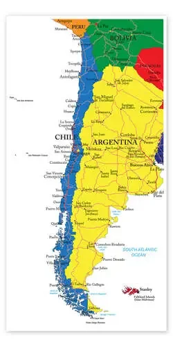 Mapa Político de Chile y Argentina Editors Choice