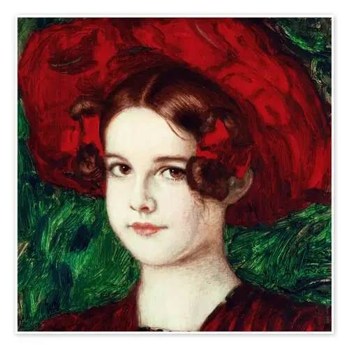 Mary with a Red Hat de Franz von Stuck Master Collection