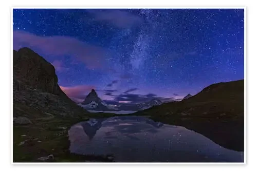 Matterhorn with milky way, Switzerland de Frank Fischbach