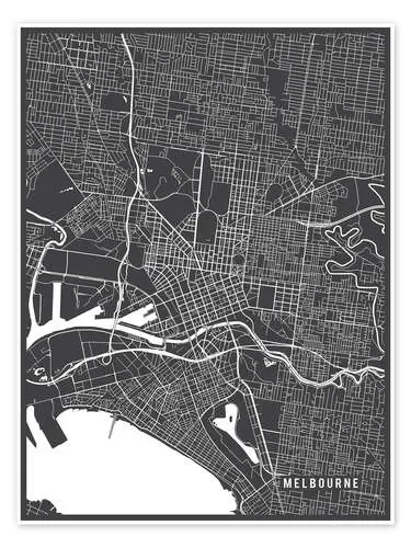 Melbourne Australia Map de Main Street Maps
