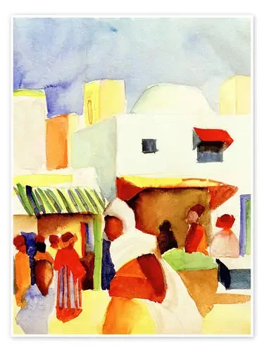 Mercado en Túnez I de August Macke akg-images