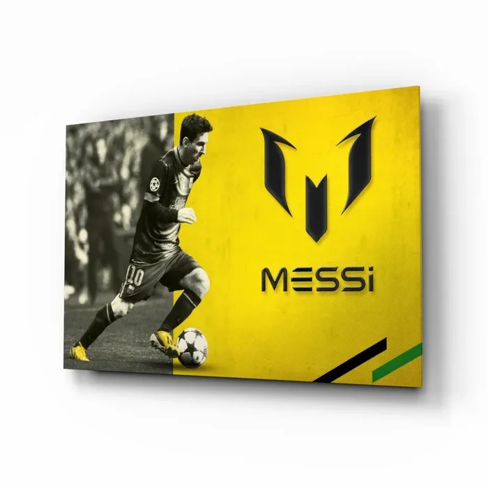 Messi Glass Wall Art – 28.5 » x 18 «