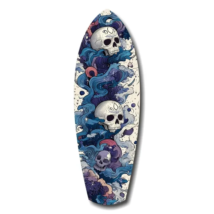 Midnight Skull Nocturnal Shadows Glass Wall Art – 12 » X 35 «