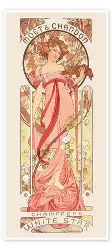 Moet & Chandon, White Star, rose de Alfons Mucha Master Collection