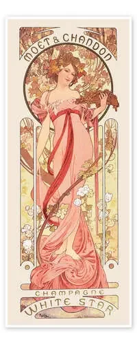 Moet & Chandon, White Star, rose de Alfons Mucha Master Collection