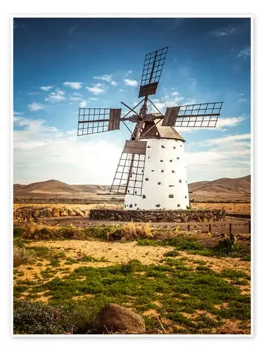 Molino de viento en Fuerteventura de Siegfried Heinrich
