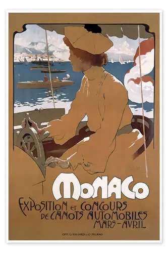 Monaco, Exposition de Canots Automobile, 1900 de Adolfo Hohenstein akg-images