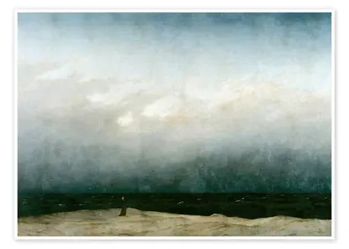 Monje a la orilla del mar de Caspar David Friedrich Master Collection