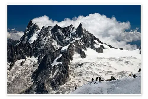 Mont Blanc Massif and mountaineer, France de Frauke Scholz