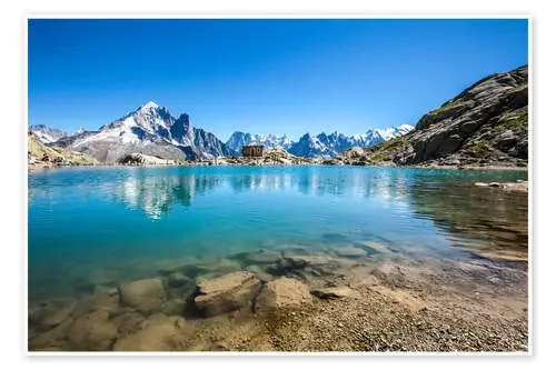 Mont Blanc reflejado en el lago de Chéserys, Chamonix, Francia de Roberto Sysa Moiola