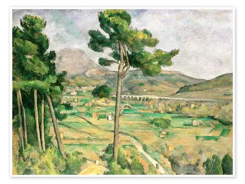 Mont Sainte-Victoire and the Viaduct of the Arc River Valley de Paul Cézanne Master Collection