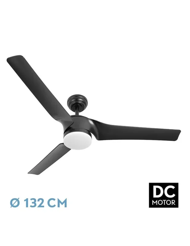 Montijo Lámpara Ventilador de Techo Negra