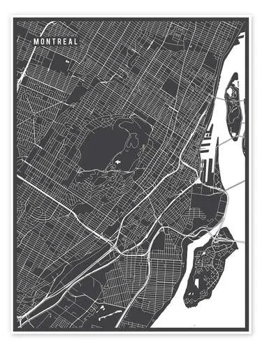 Montreal Canada Map de Main Street Maps