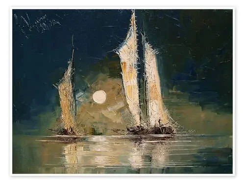Moon and Boats de Justyna Kopania