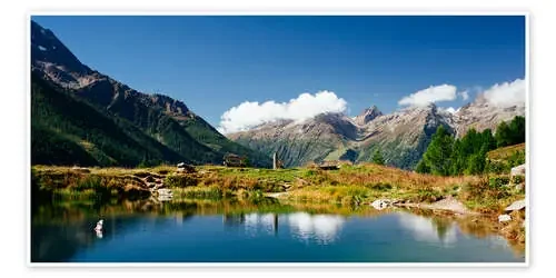 Mountain lake in the Lötschental, Valais, Switzerland de Peter Wey