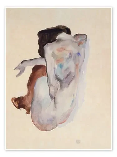Mujer acurrucada de Egon Schiele Master Collection