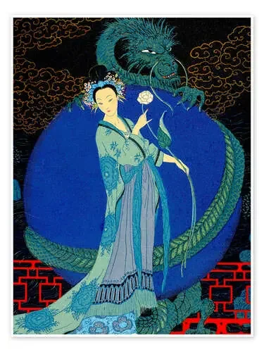 Mujer con una cometa de Georges Barbier Bridgeman Images