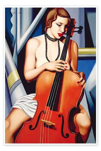 Mujer con violonchelo de Catherine Abel Bridgeman Images