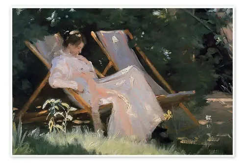 Mujer del artista en el jardín, detalle de Peder Severin Krøyer Bridgeman Images