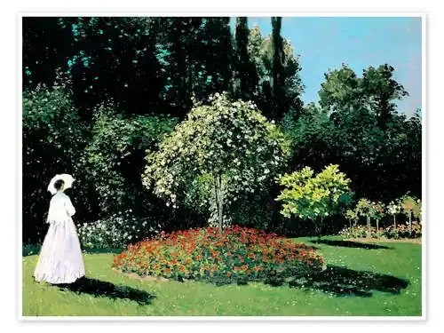 Mujer en el jardín de Claude Monet Master Collection