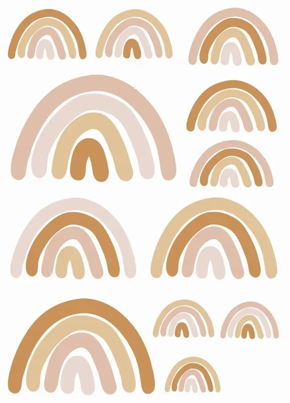 mural decorativo autoadhesivo arcoiris rosa terracota de ESTAhome – 156113