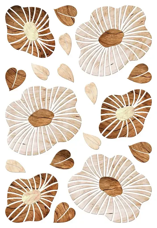 mural decorativo autoadhesivo diseño floral marrón y beige claro de Sanders & Sanders – 600326