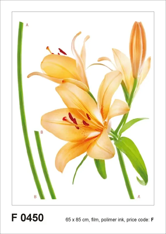 mural decorativo autoadhesivo flores naranja y verde de Sanders & Sanders – 600256