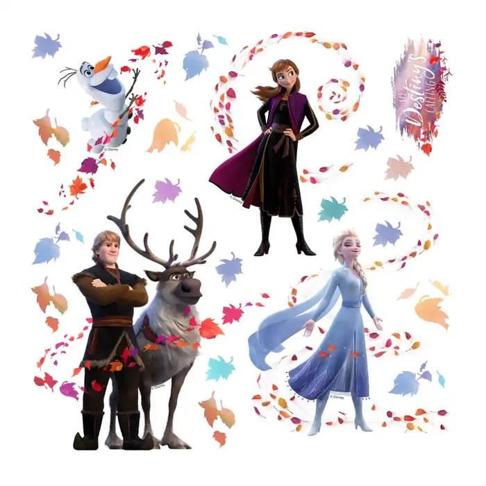 mural decorativo autoadhesivo Frozen azul, marrón y morado de Disney – 600234