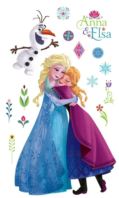 mural decorativo autoadhesivo Frozen Nordix Verano XXL azul y morado de Disney – 612431