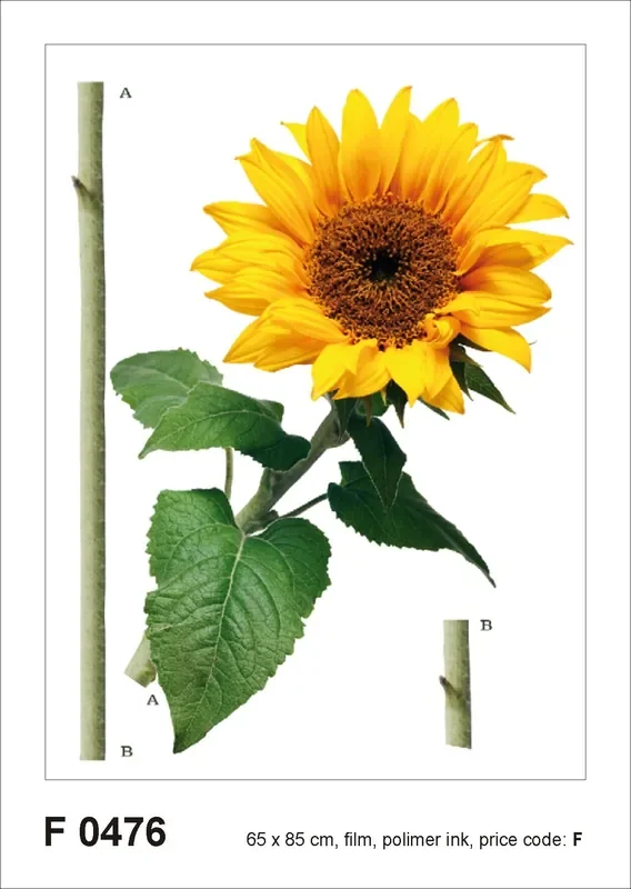 mural decorativo autoadhesivo girasol amarillo y verde de Sanders & Sanders – 600262