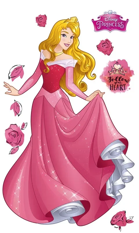 mural decorativo autoadhesivo La bella durmiente XXL rosa de Disney – 612429