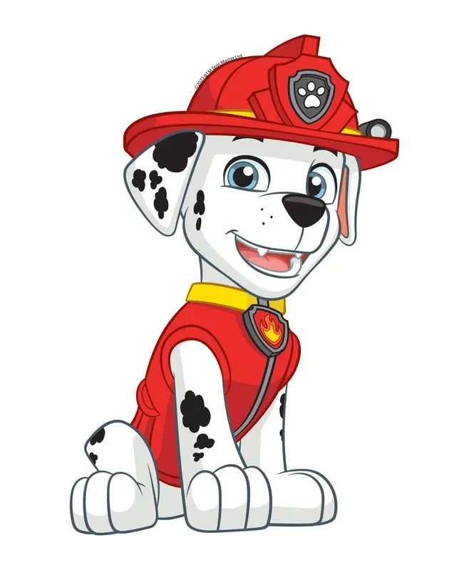 mural decorativo autoadhesivo PAW Patrol rojo y blanco y negro de Sanders & Sanders – 601415