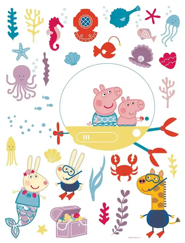 mural decorativo autoadhesivo Peppa Pig multi color de Sanders & Sanders – 601360