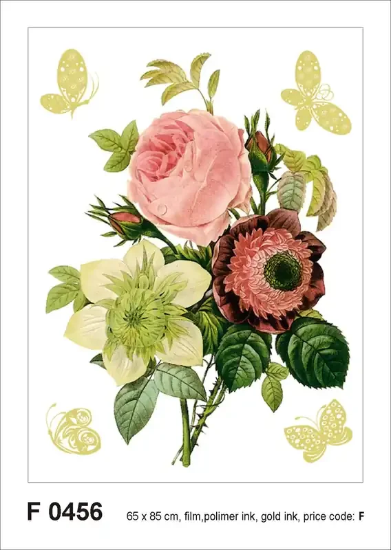 mural decorativo autoadhesivo ramo de flores verde y rosa de Sanders & Sanders – 600257