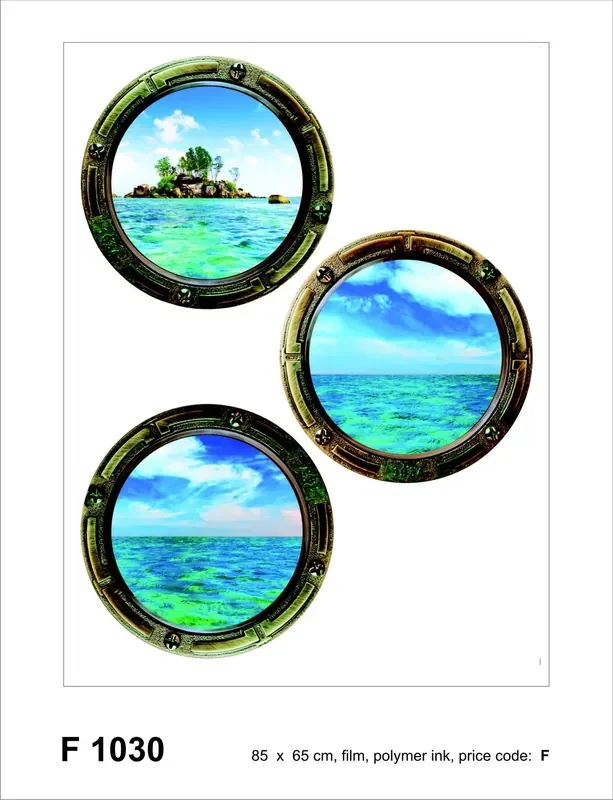 mural decorativo autoadhesivo vista al mar azul y verde de Sanders & Sanders – 600266