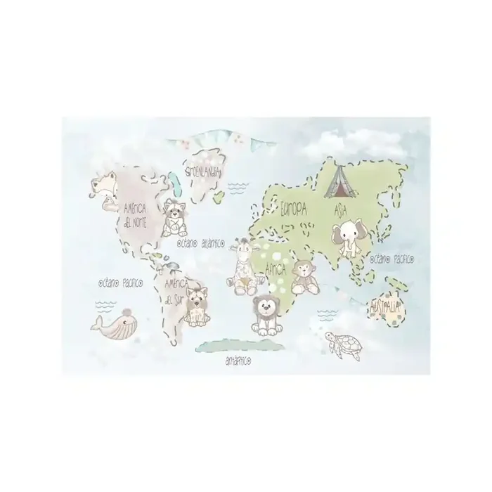 Mural Mapa Infantil Personalizable Ternura VCMT-014