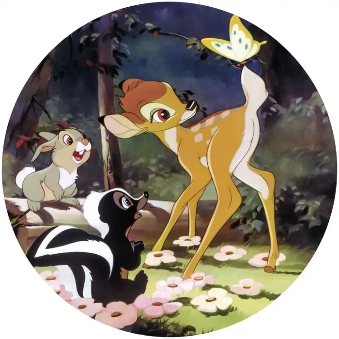 mural redondo autoadhesivo mariposa bambi multi color de Disney – 612730
