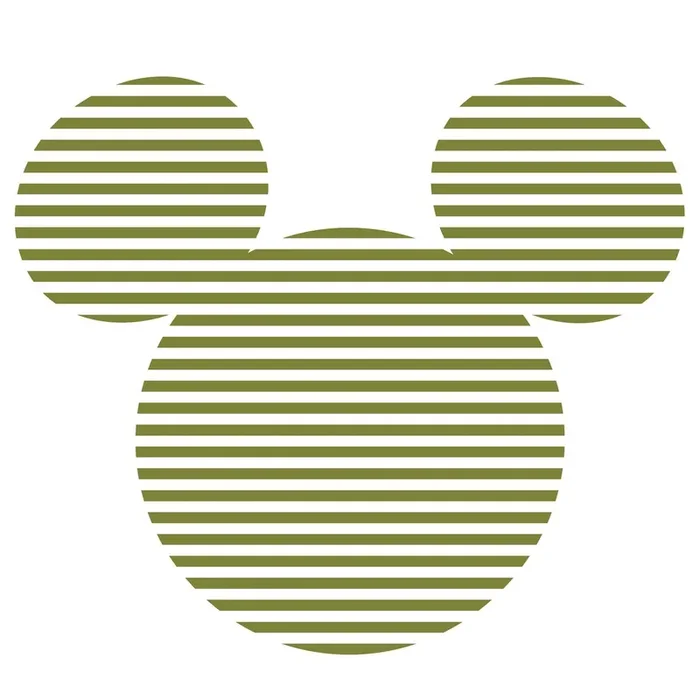 mural redondo autoadhesivo Mickey Mouse verde y blanco de Disney – 612750