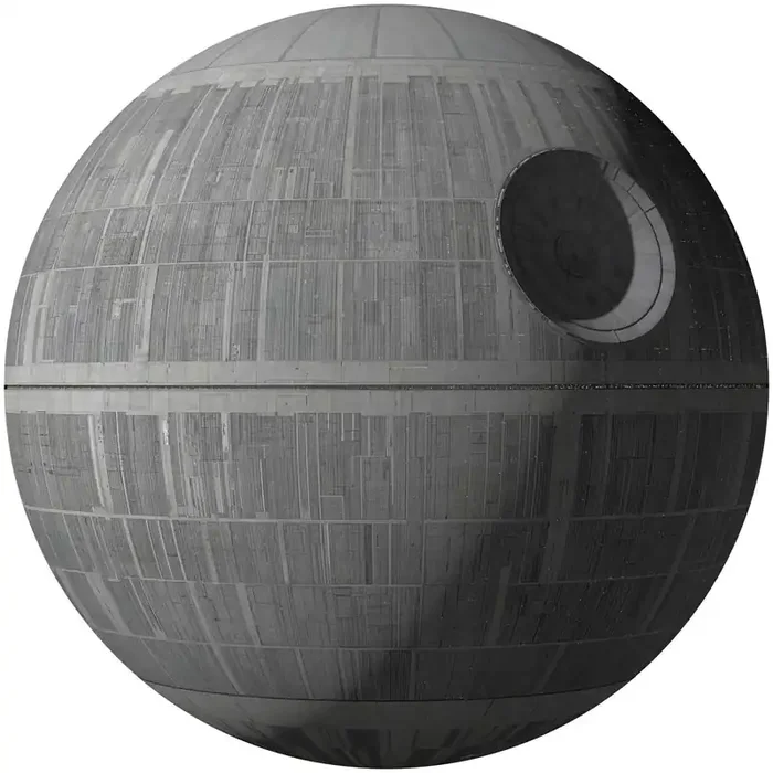 mural redondo autoadhesivo Star Wars Death Star XXL gris oscuro de Disney – 612423
