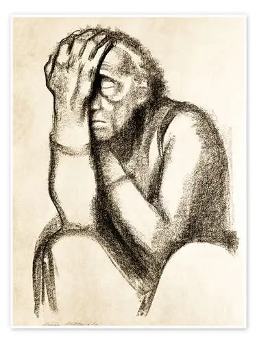 Nachdenkende woman de Käthe Kollwitz akg-images