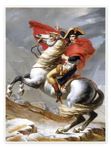 Napoleón cruzando el Gran San Bernardo de Jacques-Louis David Master Collection