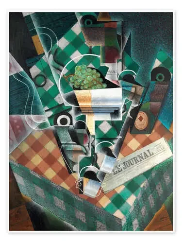 Naturaleza muerta con mantel a cuadros de Juan Gris Master Collection
