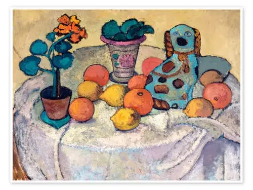 Naturaleza muerta con naranjas y perro gres de Paula Modersohn-Becker ARTOTHEK