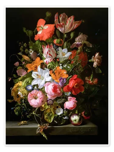 Naturaleza muerta con rosas de Rachel Ruysch Bridgeman Images