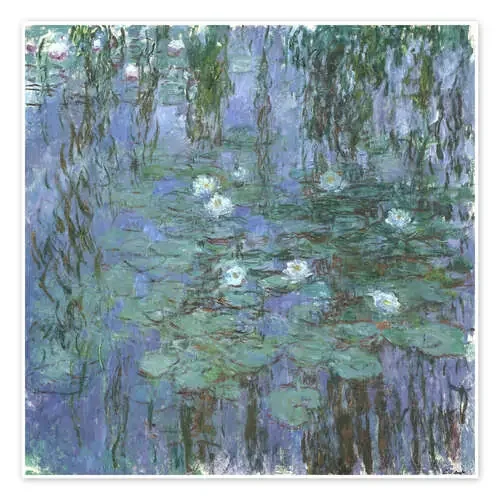Nenúfares en el agua de Claude Monet Master Collection