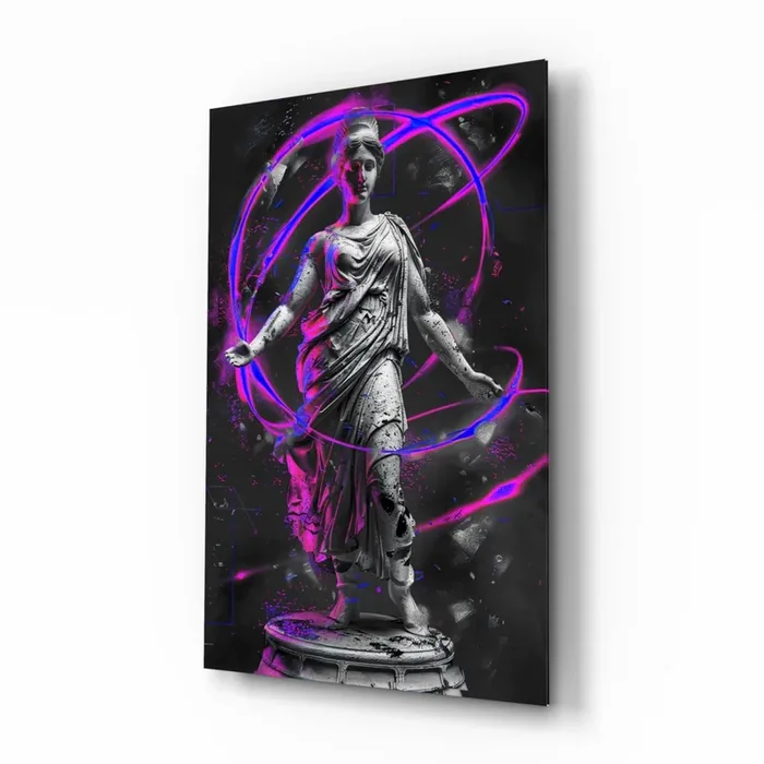 Neon Venus Glass Wall Art Designer Collection – 28.5 » X 18 «