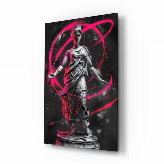 Neon Venus Glass Wall Art Designer Collection – 28.5 » X 18 «