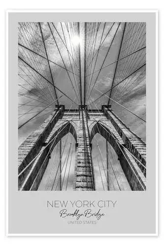 New York City, Brooklyn Bridge (detalle) de Melanie Viola