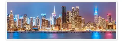 New York City Neon Colors Skyline de Sascha Kilmer